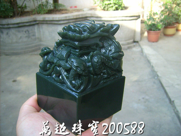 和田玉青玉盘龙玉玺印章龙钮印玺名章闲章摆件个性定制专业篆刻