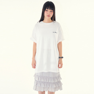 韩代Raucohouse Plum Smile Printed T-Shirt 印花短袖宽松T恤衫