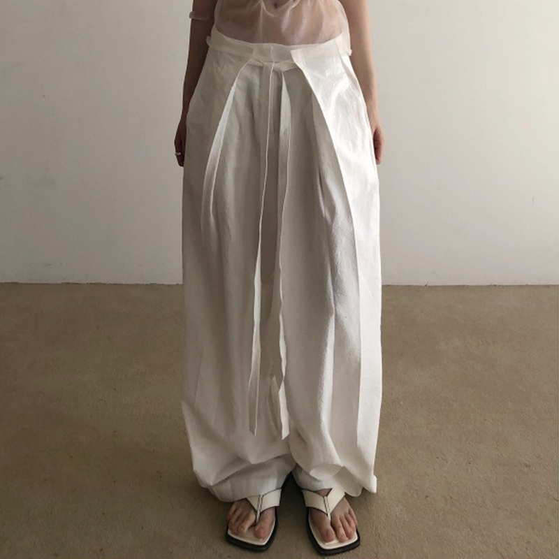 milkyfrontstrapcottonpants