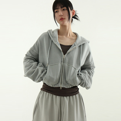 Localmansion韩代短款连帽卫衣