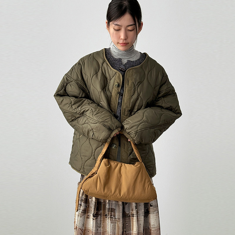 韩国代购25 strap padding bag 设计师款复古休闲手提包百搭女