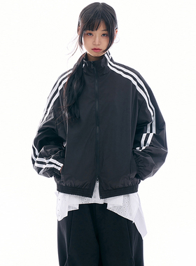韩国代购Raucohouse Modi nylon track jacket 条纹长袖夹克外套