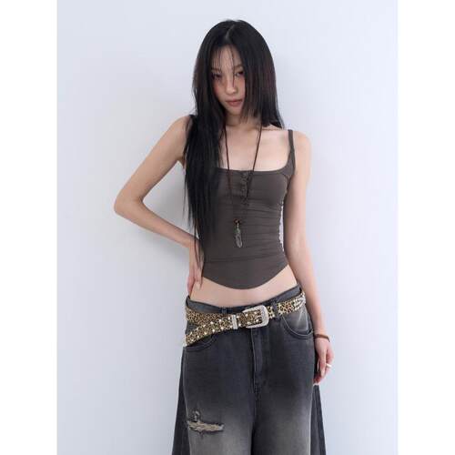 lowear韩代修身打底吊带背心