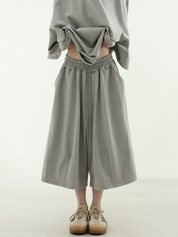 韩代24S/S oversize section cotton half tee(unisex)棉质半腿裤
