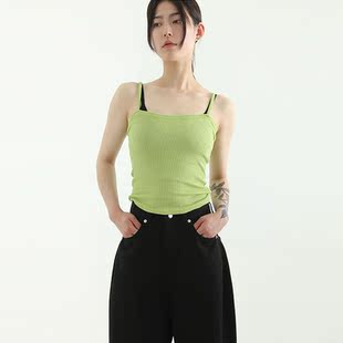 top plain sleeveless 竖纹吊带背心内搭女 golgi 国内现货23S