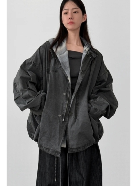 韩代26 pigmented cotton safari jacket (unisex)做旧夹克外套