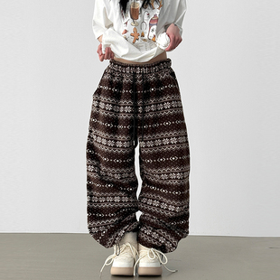jogger banding pants 韩代25 花纹长裤 fleece unisex pattern
