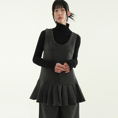 Localmansion韩代无袖迷你连衣裙