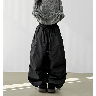 Localmansion韩代夹棉抽绳长裤