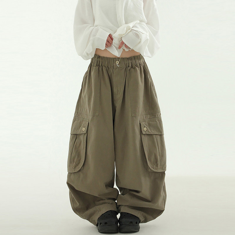 韩代25S/S cotton cargo balloon banding pants (unisex)工装裤