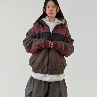 韩代26A/W triple fleece zip-up jacket (unisex) 拼色夹克外套