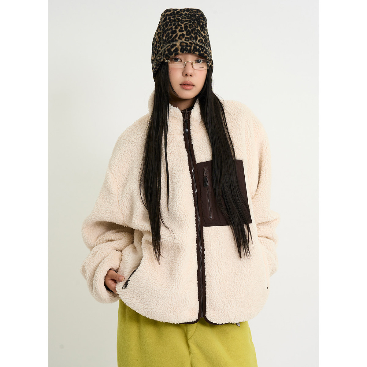 韩代Raucohouse Dumble Horris Reversible Jumper双面穿毛绒外套