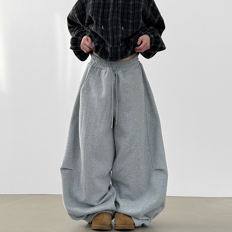 韩代26 curved section balloon banding pants (unisex)加绒卫裤