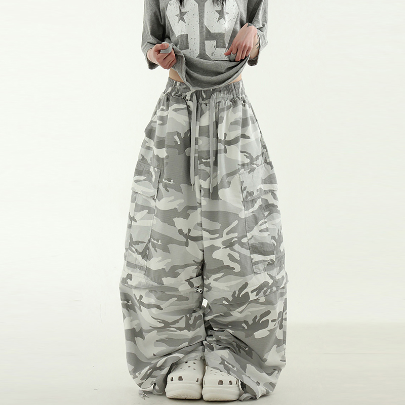 Localmansion韩代可拆迷彩长裤