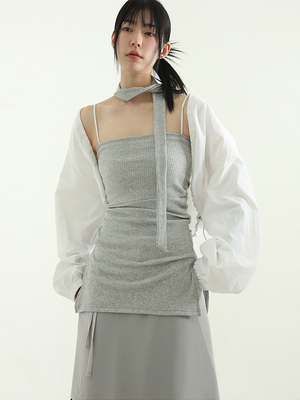 Localmansion韩代抹胸围巾组合