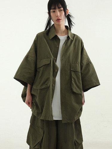 Localmansion韩代宽松工装衬衫