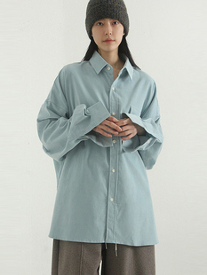 韩国代购 over fit corduroy shirt (unisex) 宽松灯芯绒衬衫男女