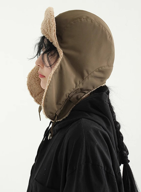 韩国代购 REVERSIBLE NYLON TROOPER HAT 设计师款复古休闲护耳帽