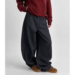 韩国代购 Balloon 宽松阔腿牛仔裤 fade Pants Non Redon Denim