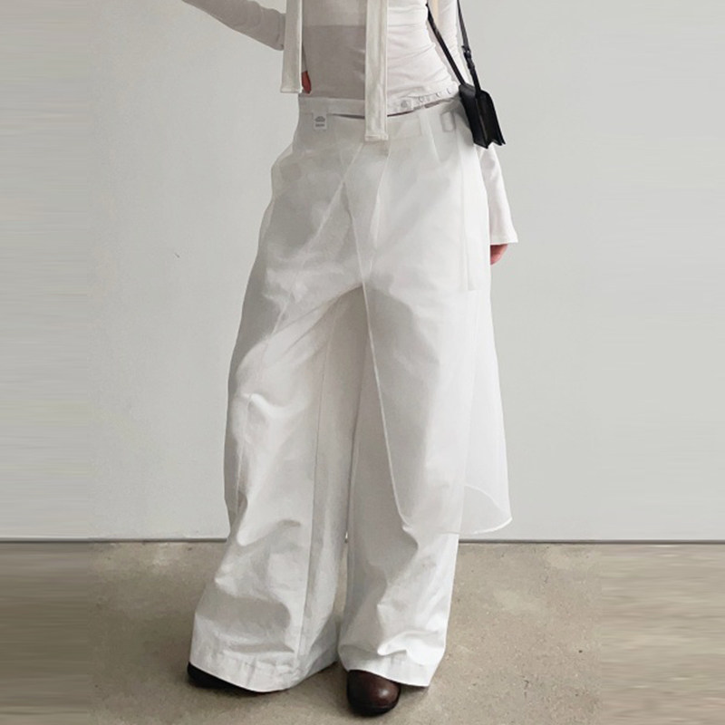 adelio韩代 organza wrap skirt ins薄纱透视半身mini裹裙