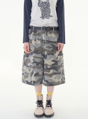 韩代Raucohouse Noctis cargo bermuda pants 迷彩工装半腿裤百搭
