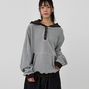 pocket two 针织帽衫 unisex hoody knit golgi tone 韩国代购