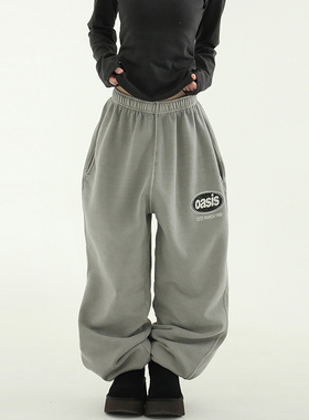 韩国代购24F/W rinted cotton jogger banding pants(unisex)卫裤