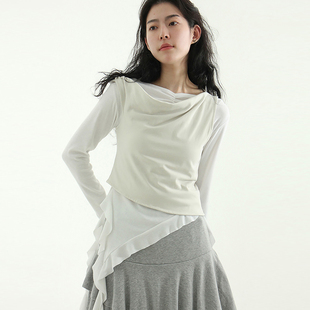 mild draped sleeveless 设计师复古百搭背心 韩国代购 top 25A