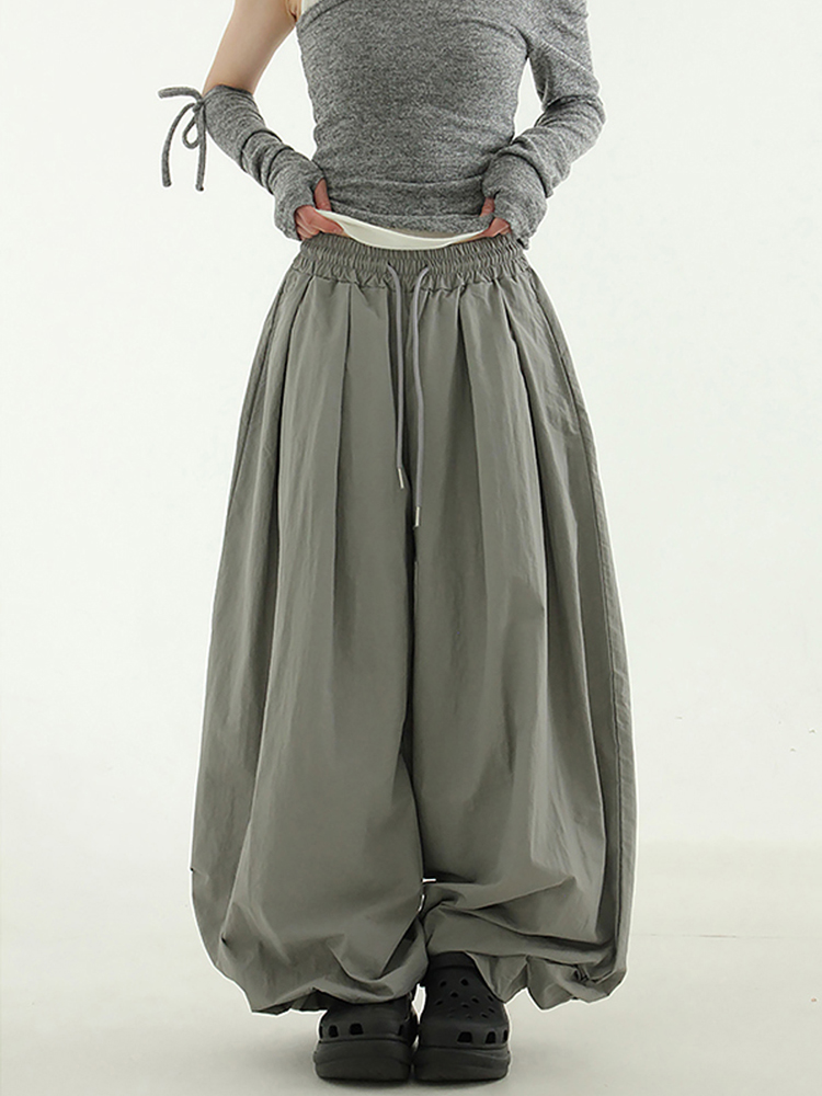 韩代24 paper double tuck balloon banding pants (unisex)长裤 女装/女士精品 休闲裤 原图主图