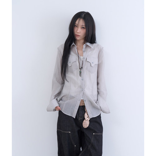 lowear韩代长袖宽松衬衫上衣