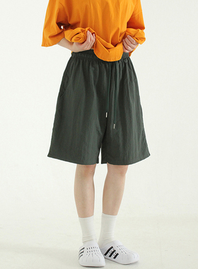 韩国代购paper taslan banding shorts (unisex)薄款透气短裤男女