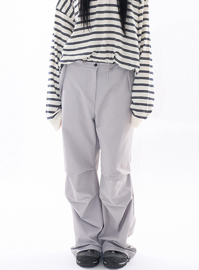 韩代Raucohouse Volt string loose parachute pants抽绳休闲长裤