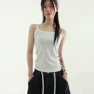 square neck golgi 韩国代购 top sleeveless 基础吊带背心 25S