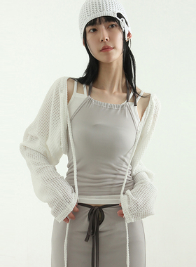 韩国代购24 silket piping halter neck sleeveless top 挂脖吊带