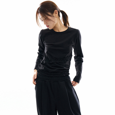 Raucohouse韩代花边长袖T恤