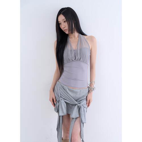 lowear韩代修身挂脖背心