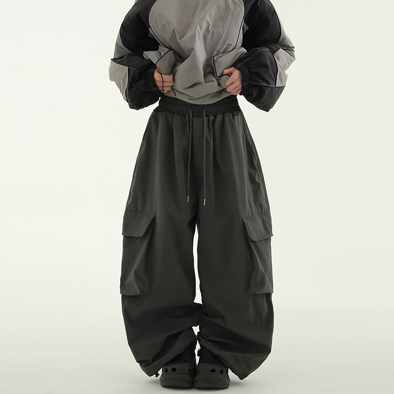 Localmansion韩代口袋抽绳长裤