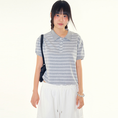 韩代Raucohouse条纹短袖T恤