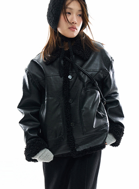 韩代Raucohouse Aden shearling mustang jacket翻领毛绒夹克外套