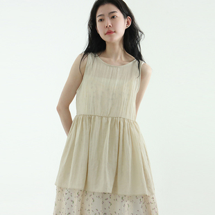 back 設計師系帶背心 韓國代購 sleeveless top flare 25S slit