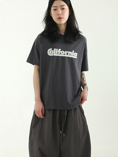 printed tee字母印花T恤 cotton California 23S half 韩国代购