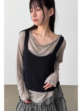 Localmansion韩代26 knit bustier 设计师款百搭针织背心上衣女