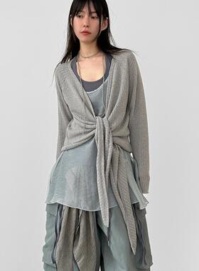 Localmansion韩代26 wrap knit cardigan 设计师款长袖针织开衫