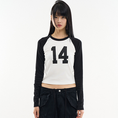 Raucohouse韩代数字长袖T恤