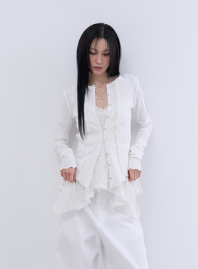 lowear韩代 cut line button up cardigan 设计师款系扣长袖开衫