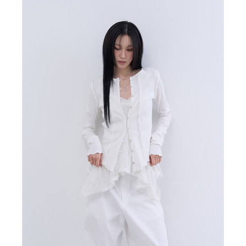 lowear韩代系扣长袖开衫