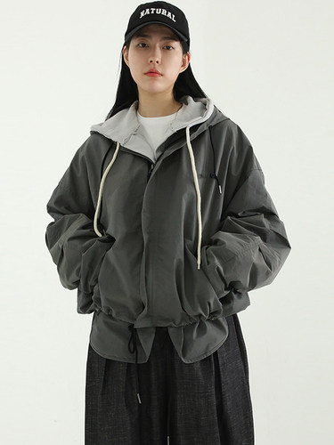 韩国代购 dropped pocket safari hood jacket (unisex) 宽松夹克