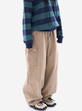 韩代Raucohouse Baklava banding wide cargo pants宽松工装长裤