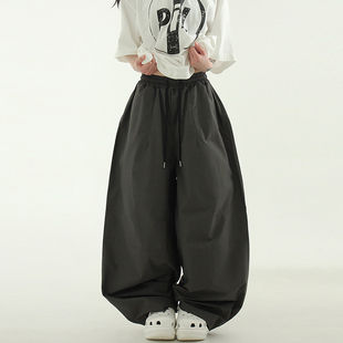 button balloon 长裤 paper unisex back pants 韩代25 banding