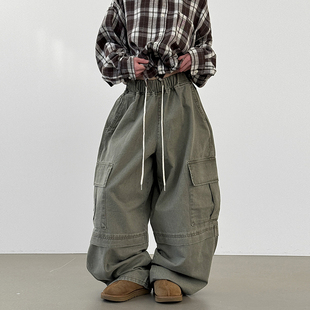 韩代26 section pigmented cargo balloon banding pants(unisex)